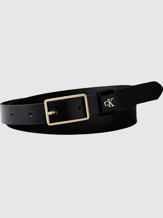 Cinto Calvin Klein Mulher Square Buckle Ck Loop 25Mm