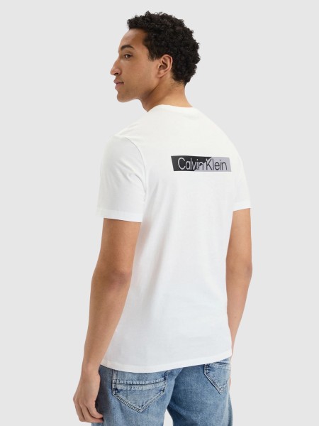 T-Shirt Calvin Klein Homem Ss 30S Eu Spw Split Stndrd Graph