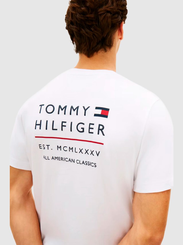 T-Shirt Tommy Hilfiger Homem Brand Love Embro Stack Tee