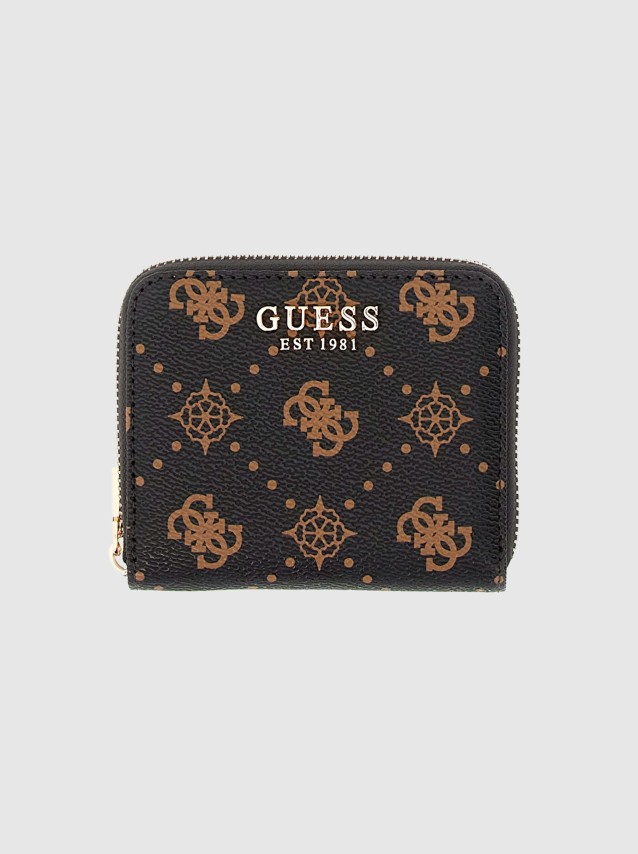 Carteira Guess Mulher Emelie Logo Slg Sml Zip Around