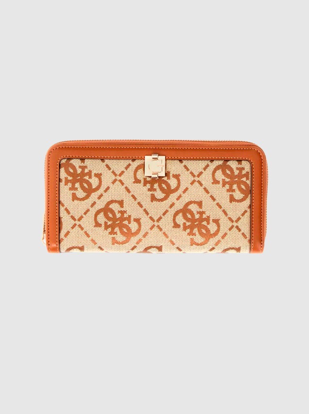 Carteira Guess Mulher Audrey Logo Slg Lrg Zip Around