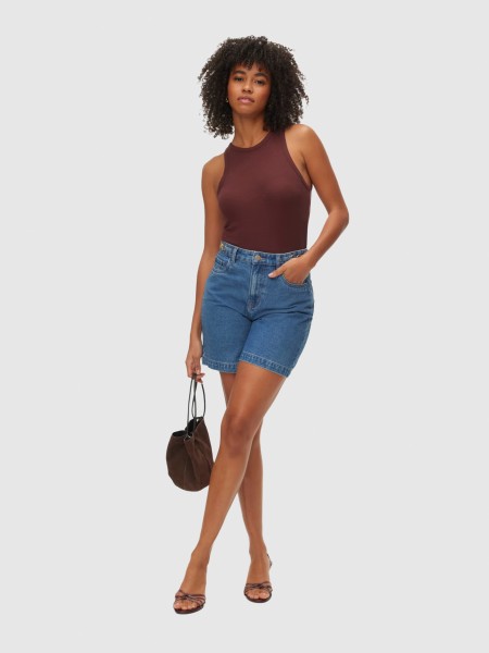 Cal��es Vero Moda Mulher Vmkathy Hr Bermuda Shorts Si357