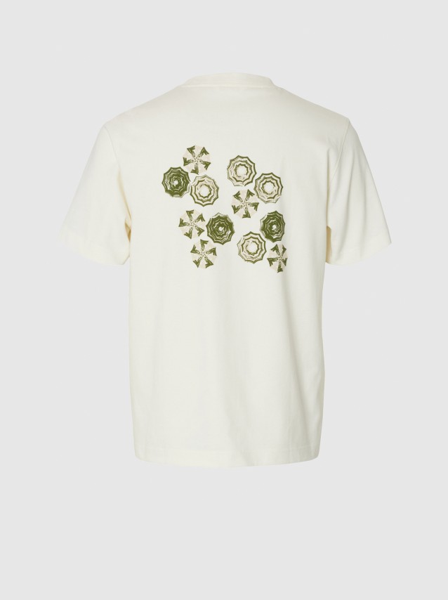 T-Shirt Selected Homem Slhmax Graphic Ss O-Neck