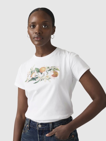 T-Shirt Levis Mulher The Perfect Tee Whites