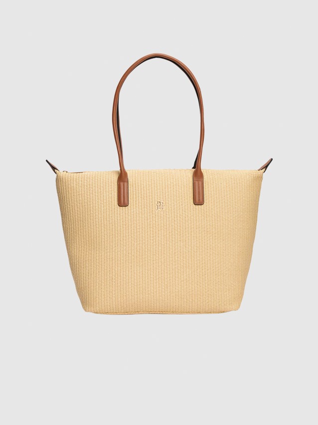 Mala Tommy Hilfiger Mulher Popette Tote Raffia