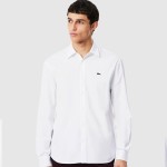 Camisa Lacoste Homem Casual Shirts Male Adult Woven