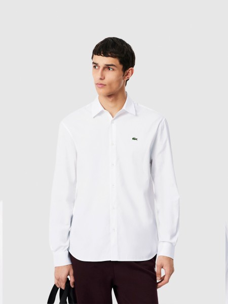 Camisa Lacoste Homem Casual Shirts Male Adult Woven Camisa Lacoste Homem Casual Shirts Male Adult Woven