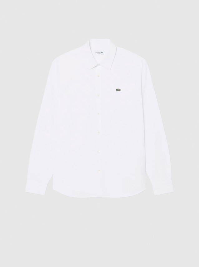 Camisa Lacoste Homem Casual Shirts Male Adult Woven