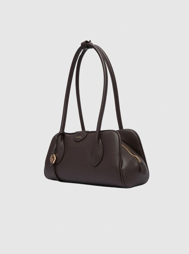 Mala Calvin Klein Mulher Emblem Trio Pebble Shoulder Bag