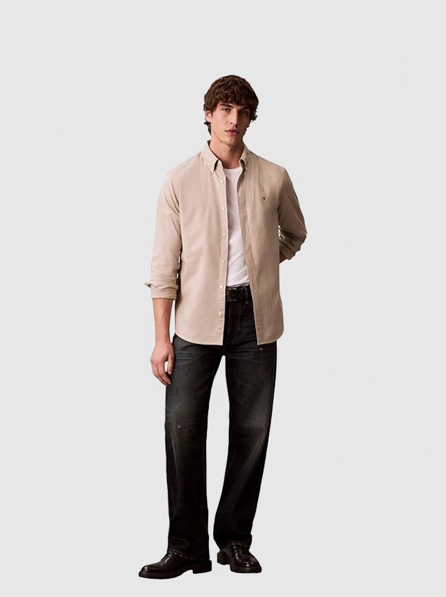 Camisa Calvin Klein Homem Ls Solid Oxford Classic Shirt