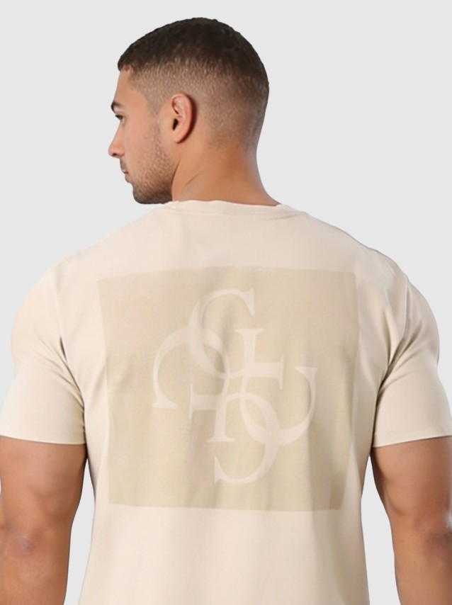T-Shirt Guess Homem Ss Bsc Quattro G Mist Tee