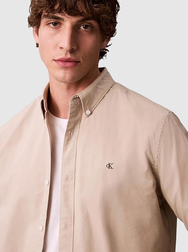 Camisa Calvin Klein Homem Ls Solid Oxford Classic Shirt