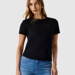 T-Shirt Guess Mulher New Ss Cn Basic Triangle Tee