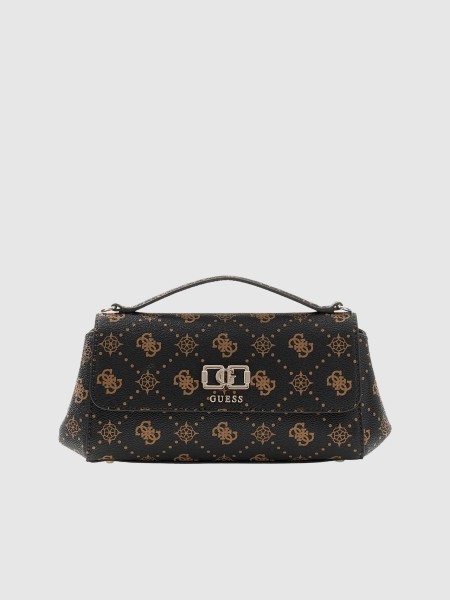 Mala Guess Mulher Emelie Logo Flap Crossbody