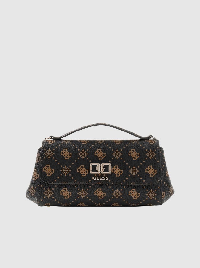 Mala Guess Mulher Emelie Logo Flap Crossbody