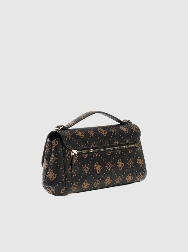Mala Guess Mulher Emelie Logo Flap Crossbody
