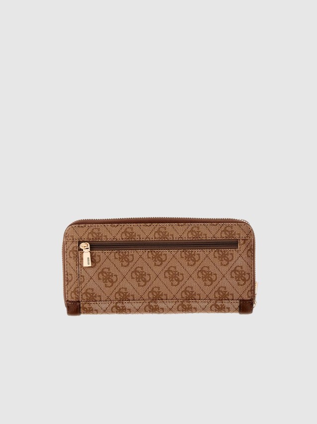 Carteira Guess Mulher Lindsey Slg Large Zip Around