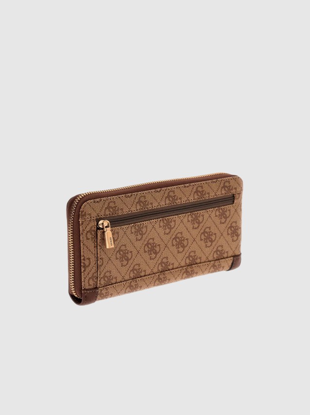 Carteira Guess Mulher Lindsey Slg Large Zip Around