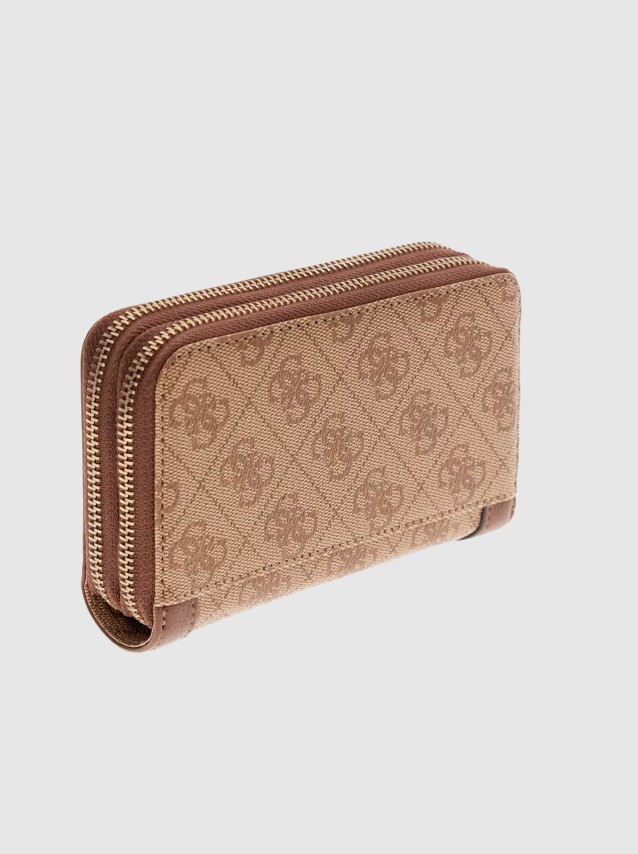 Carteira Guess Mulher Lindsey Slg Med Double Zip