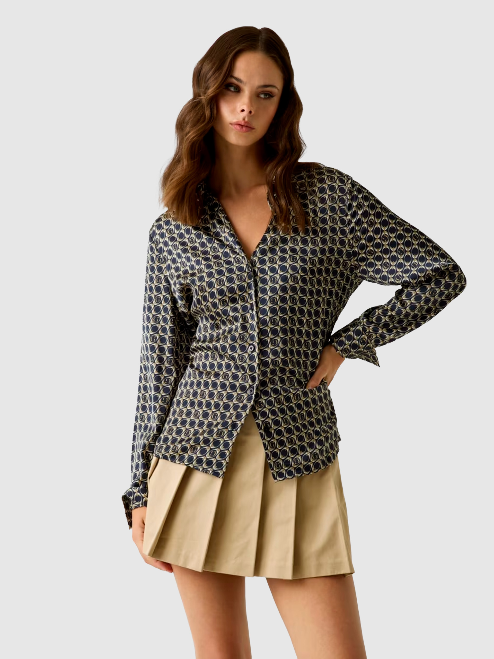 Camisa Guess Mulher Ls New Concetta Shirt