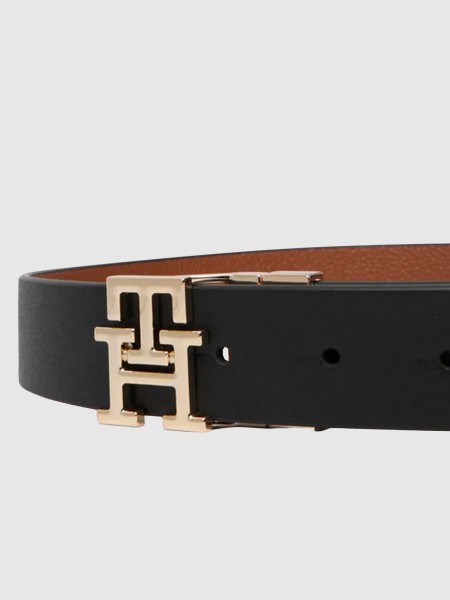 Cinto Tommy Hilfiger Mulher Th Logo Rev 3.0 Pebble