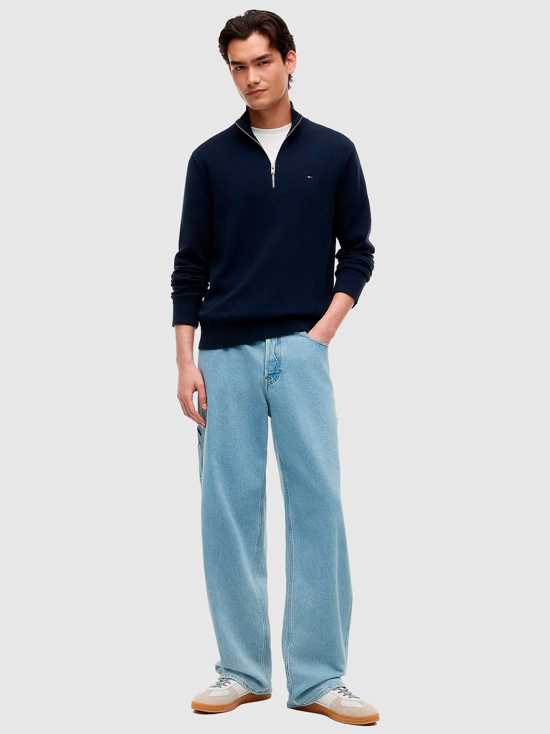Camisola Tommy Jeans Homem Tjm Slm Ess Light ¼ Zip Swtr Ext