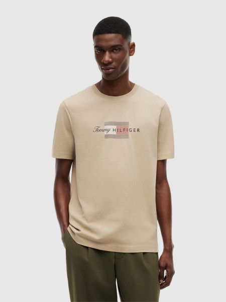 T-Shirt Tommy Hilfiger Homem Script Flag Regular Tee