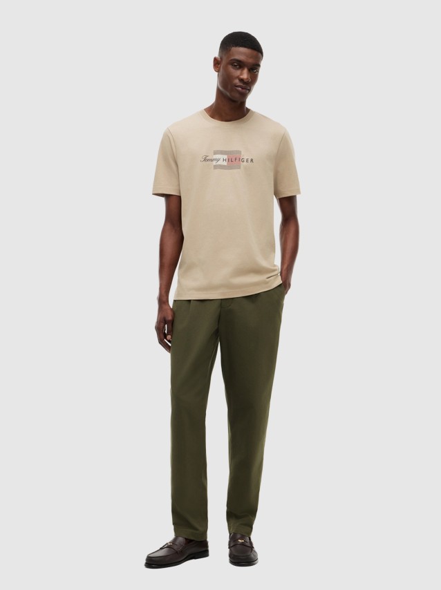 T-Shirt Tommy Hilfiger Homem Script Flag Regular Tee