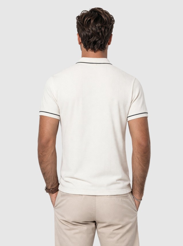 Polo Cotton Elastane Textured Pique Zip Neck / Herald 2 Westrags
