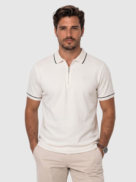 Polo Cotton Elastane Textured Pique Zip Neck / Herald 2 Westrags Polo Cotton Elastane Textured Pique Zip Neck / Herald 2 Westrags