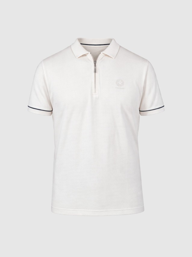 Polo Cotton Elastane Textured Pique Zip Neck / Herald 2 Westrags