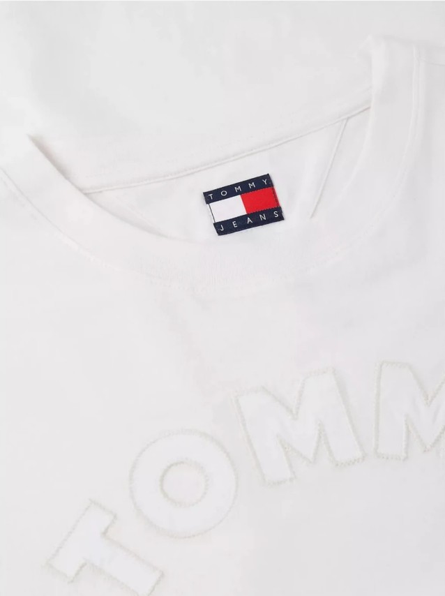 T-Shirt Tommy Jeans  Mulher Tjw Rlx Gmd Varsity Ss Tee Ext