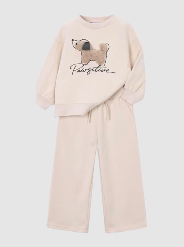 Conjunto 2 Pe�as Mayoral Menina Fato Treino Aplic. Cachorro