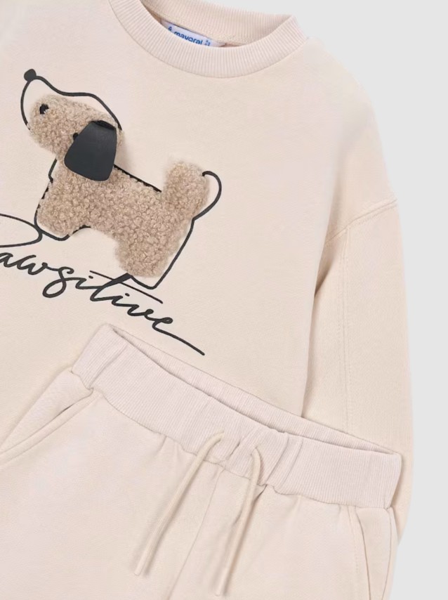 Conjunto 2 Pe�as Mayoral Menina Fato Treino Aplic. Cachorro