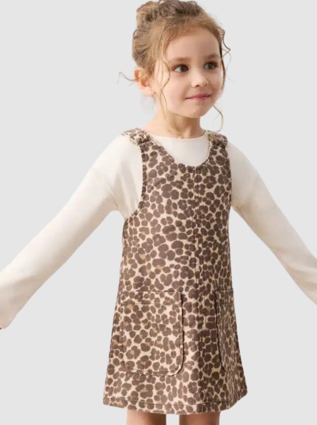 Conjunto 2 Peças Mayoral Menina Saia de Peito Sarja