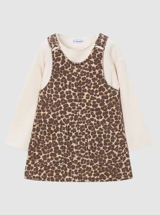 Conjunto 2 Peças Mayoral Menina Saia de Peito Sarja