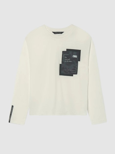 Camisola Mayoral Menino Camiseta M/comp. Bolso Camisola Mayoral Menino Camiseta M/comp. Bolso