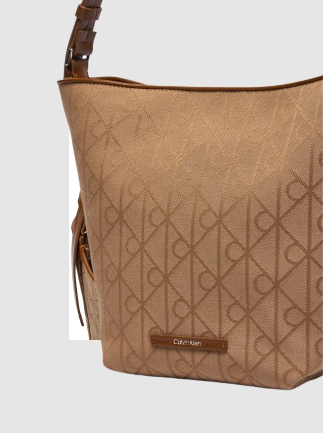 Mala Calvin Klein Mulher Emblem Aop Jacquard Bucket