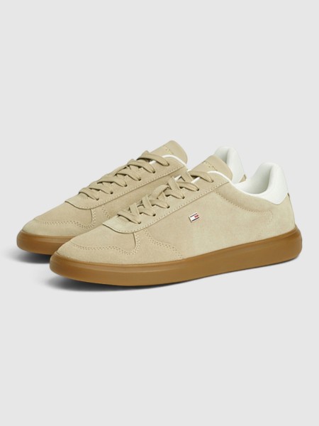 Sapatilha Tommy Hilfiger Mulher Th Icon Court Light Suede