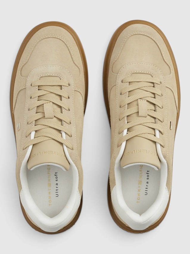 Sapatilha Tommy Hilfiger Mulher Th Icon Court Light Suede