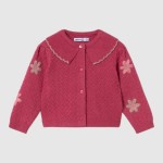 Casaco Mayoral Menina Casaco Tric� Flores Bordadas