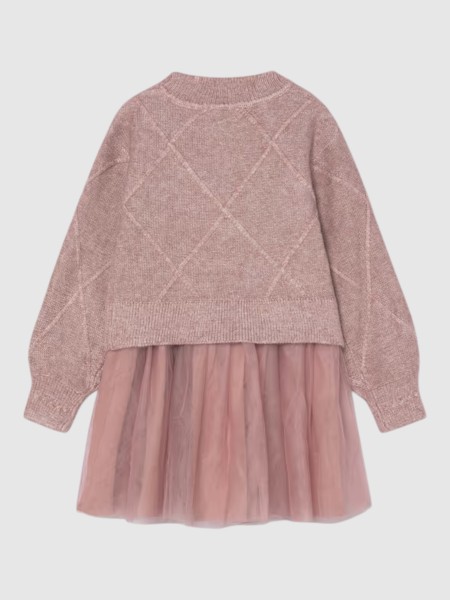 Vestido Mayoral Menina Vestido Tric� Comb. La�os
