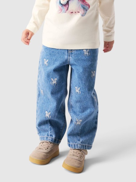 Jeans Name It Menina Nmfbella Barrel Glitter Jeans 4577-Im L Jeans Name It Menina Nmfbella Barrel Glitter Jeans 4577-Im L