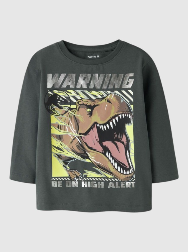 Camisola Name It Menino Nmmjim Jurassic Ls Nreg Top Box Noos Sky
