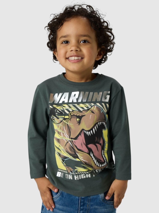 Camisola Name It Menino Nmmjim Jurassic Ls Nreg Top Box Noos Sky