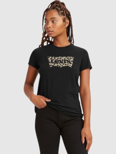 T-Shirt Levis Mulher The Perfect Tee Blacks