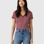 T-Shirt Levis Mulher Perfect Vneck Reds