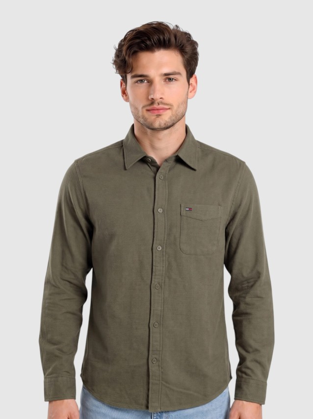 Camisa Tommy Jeans Homem Tjm Reg Flannel Shirt Ext