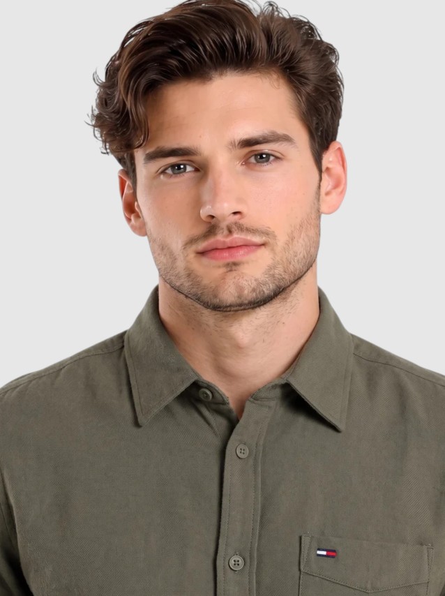 Camisa Tommy Jeans Homem Tjm Reg Flannel Shirt Ext