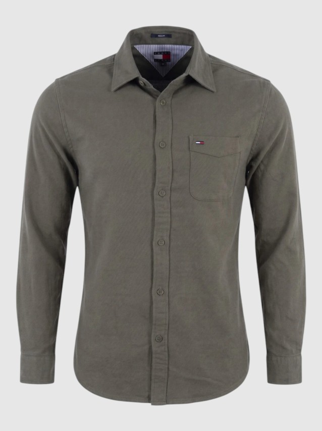 Camisa Tommy Jeans Homem Tjm Reg Flannel Shirt Ext